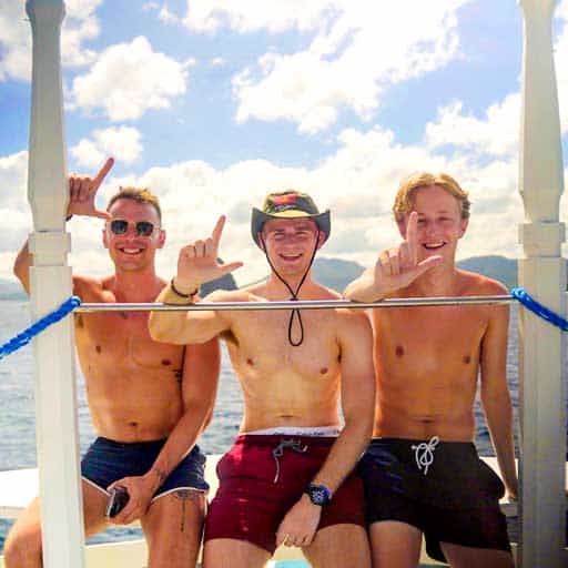 Island hopping by boat in the Philippines